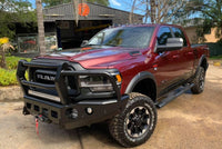 TrailReady DJII 2500/3500 full guard bullbar for 2019+ trucks, durable steel front protection for off-road vehicles