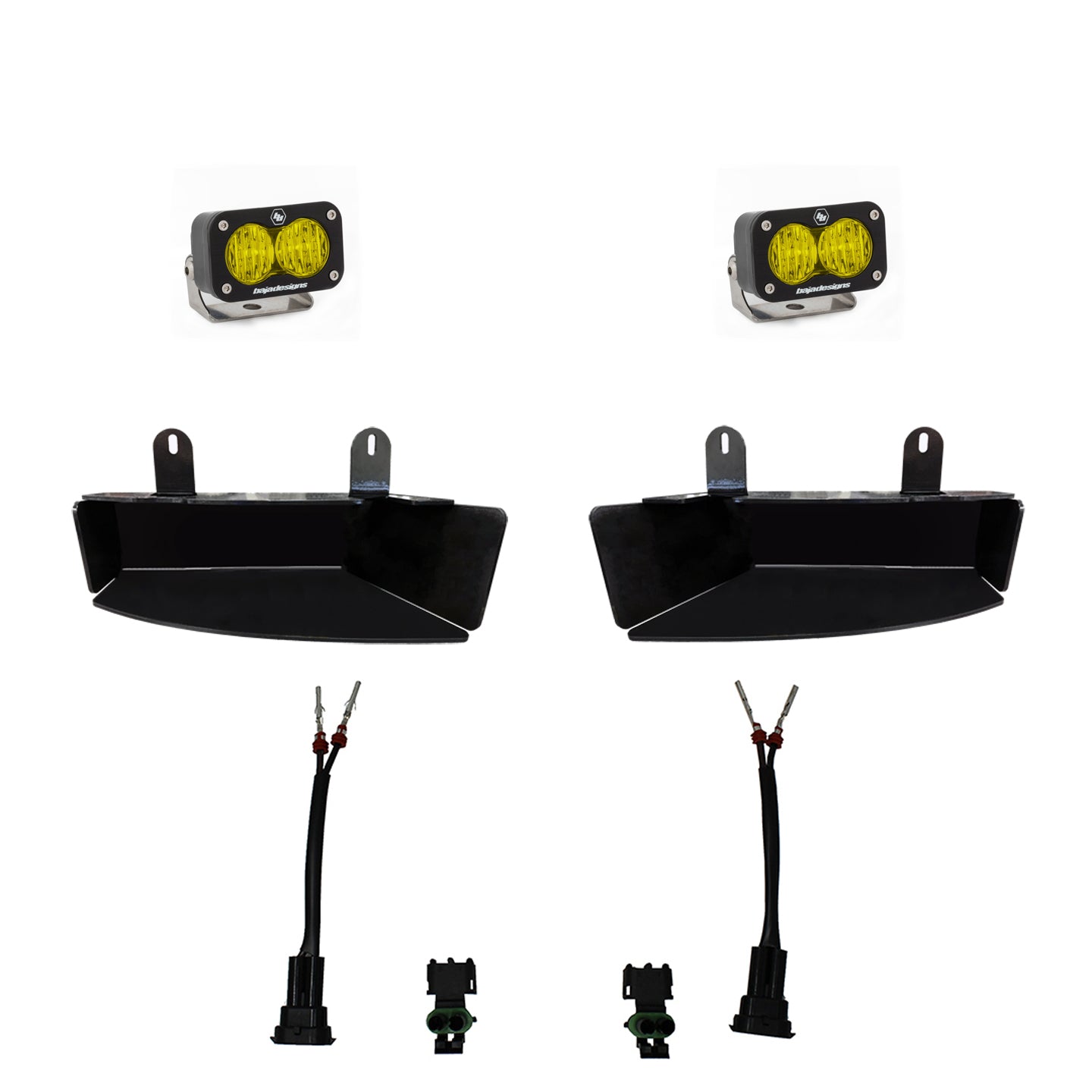 Baja Designs Ram 2500/3500 (19-On), S2 Fog Pocket Kit Amber