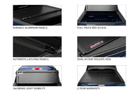 Geared for Adventure BAKFlip G2 tonneau cover on RAM 1500 Express, 2500, or 3500 pickup truck, showing the sleek folded bed cover.