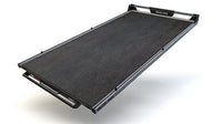 BedSlide Classic silver truck bed slide for Ram 1500/2500, 6'4" Rambox and no Rambox, with textured surface and side rails.