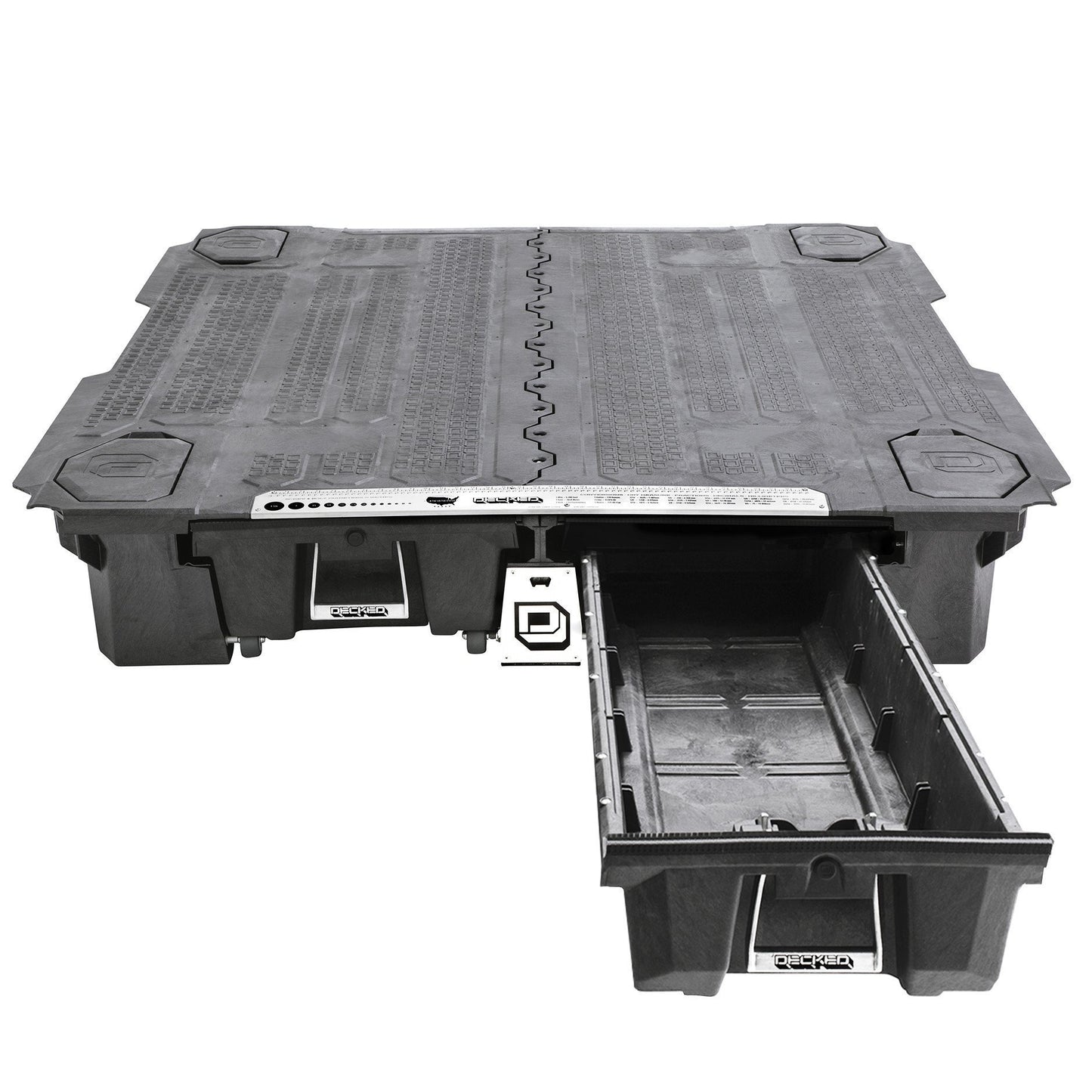 DECKED Australia drawer system installed in RAM 1500 Express, 2500, or 3500 pickup trucks showing organized storage in truck bed.
