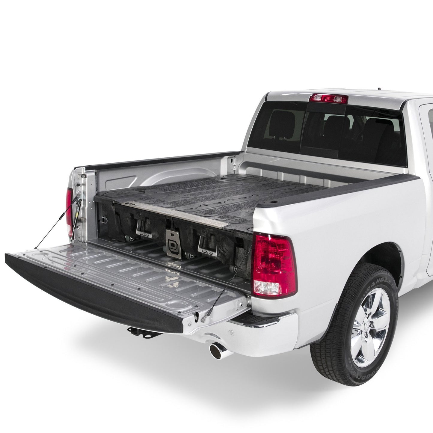 DECKED Australia RAM 1500 Laramie drawer system installed in truck bed with organized storage and rugged design