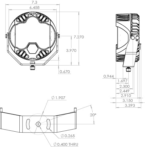 Baja Designs Lp6 Pro Driving/Combo 6" LED (Stock)