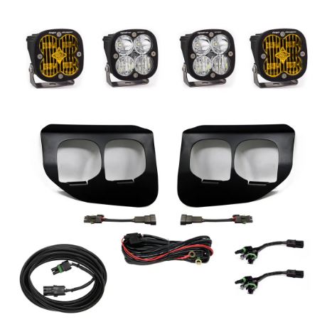 Baja Designs F-250/350 Squadron SAE/Sport Fog Pocket Kit Amber/Clear